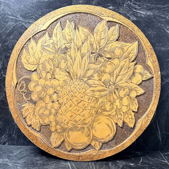 FLEMISH ART CO Wooden Fruit Plaque #855 - Picture 1 of 10
